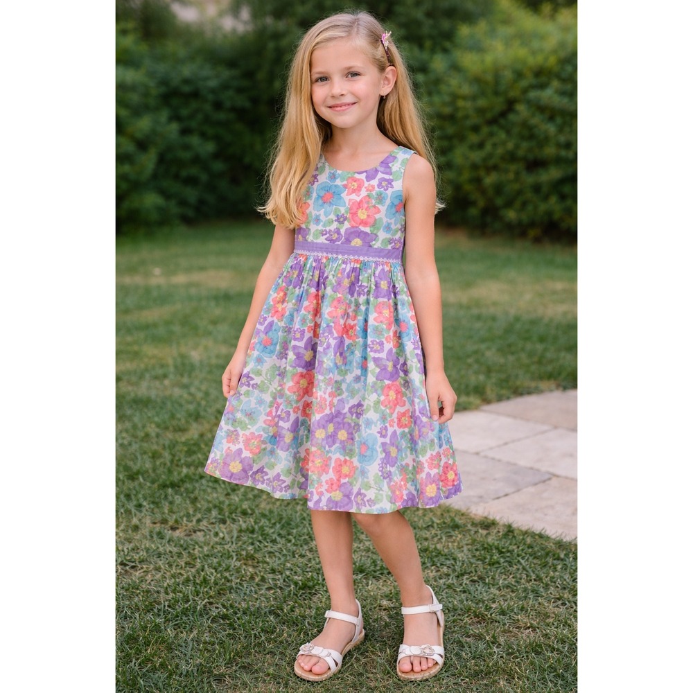 Vintage Bonny Billy Dress Girl's‎ Size 15 Floral Lined Easter Spring Y2K Fairy